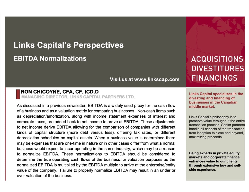 Links Capital's Perspectives | EBITDA Normalization